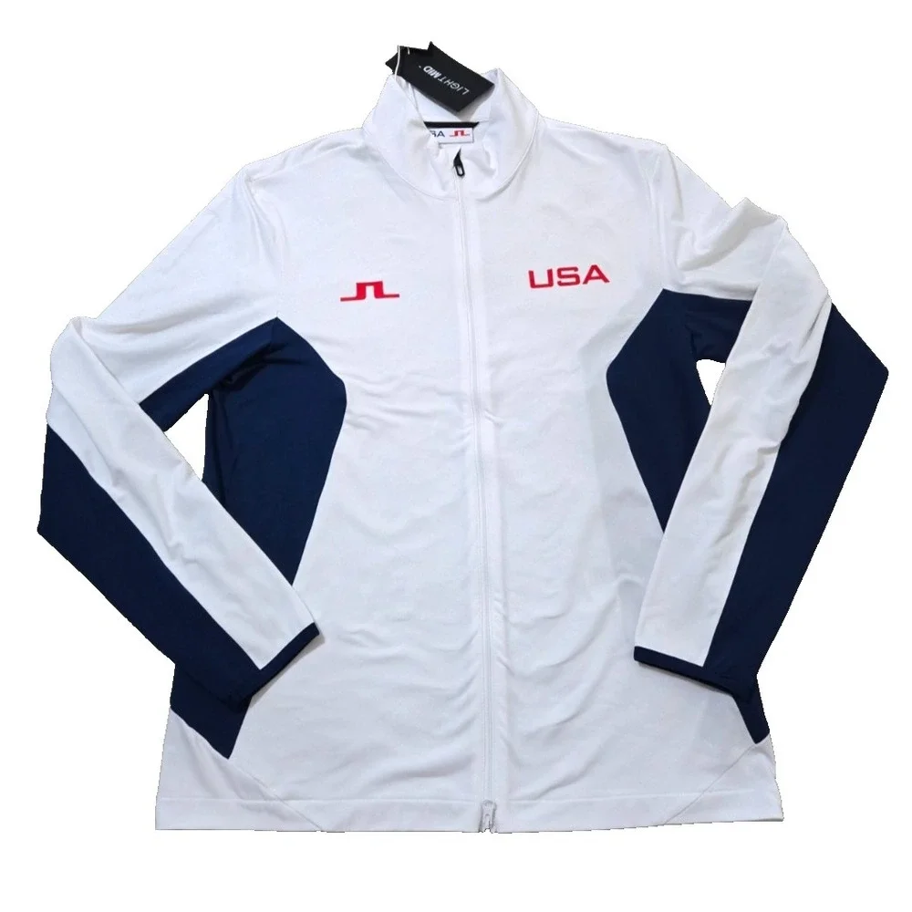 J Lindeberg Constantin Full Zip Men's M White NWT - Picture 3 of 12
